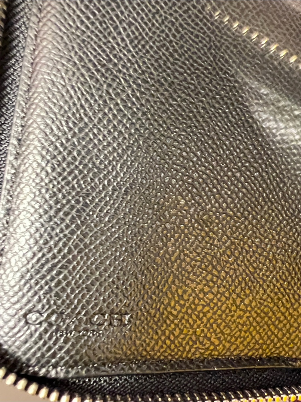 Coach NIB Metallic Gunmetal Zip Wristlet Wallet - Picture 5 of 11